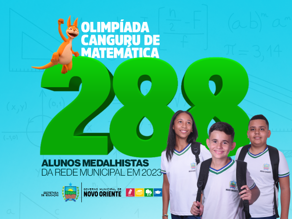 288 alunos da educação municipal são medalhistas na olimpíada Canguru de Matemática